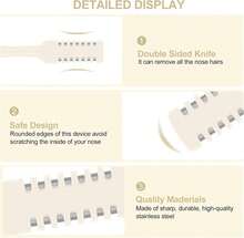 Chemailon 12 Pcs 2-In-1 Nasal Cutter, Upgrade Double Sided Nose Knife,360° Nostril Hair Remover Tool, Nasal Hair Cutter Mini Travel Essentials For Men Women, With Soft Cleaning Brush - White - View 3