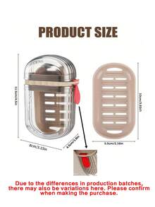 Luxury Plastic Soap Dish With Drainage Tray, Portable Travel Soap Box, Non-Slip Design, Easy To Clean And Carry, Perfect For Bathroom And Travel Essentials - Brown - View 8