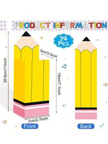 12pcs Student Back To School Gift Pencil Boxes - Classroom Party Snack Containers For First Day Of School, Suitable For Back To School Party Favors, Unique Small Gift Boxes, Party Favor Packaging - Multicolor - View 7
