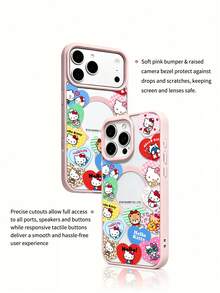 Ốp lưng điện thoại từ tính sạc pin hình nhân vật Sanrio, quà tặng ngày lễ, phù hợp với iPhone 17, 17 Air, 17 Pro, 17 Pro Max, 11, 12, 13, 14, 15, 16 Pro, 16 Pro Max, 14 Plus, 15 Plus, 16 Plus, 15 Pro Max, 16 Pro, 16 Pro Max, XR - Hồng - Xem 4