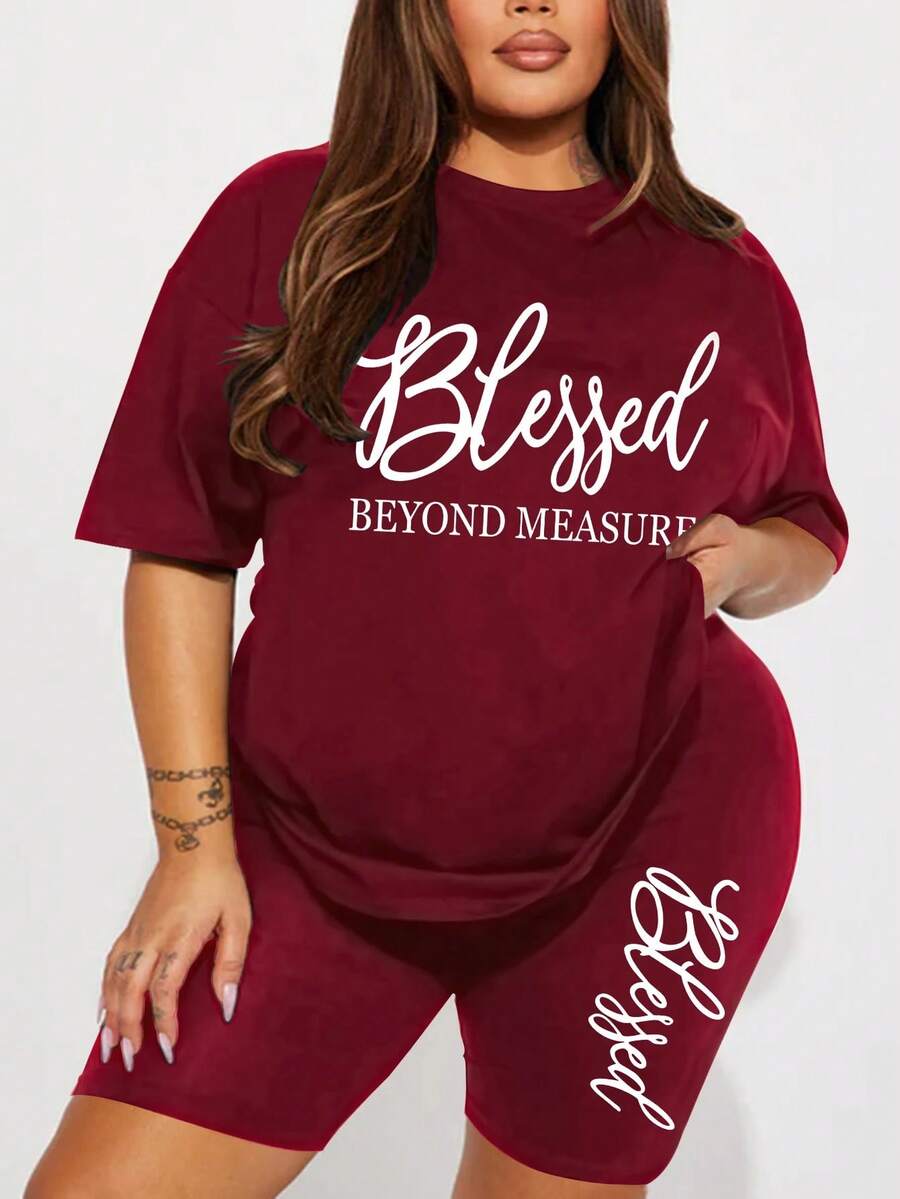 Conjuntos de talla grande para mujer, conjuntos de 2 piezas, ofertas y , todo barato, elegante, Verano - Burdeos - Ver 1