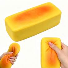 Giant Jumbo Squishy Realistic Extra Large Half-Baked Cheesecake Squishy Toy, Stress Relief Slow Rebound Deformable Creative Tofu Ball Hand Squeeze Vent Ball, Wet Soft Texture Sticky - Birthday Gift - Holiday Gift - Multicolor - View 7