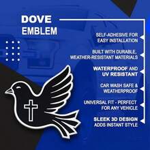 Elem Religious Bird Bad  Custom Car Decal Sticker  Car Truck SUV Dule Exter Trunk Ood Fender T Of 2 (W) - 白色的 - 查看 3