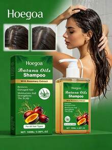 Hoegoa 100ml Batana Oils Shampoo - Gentle Cleaning Remove Dirt Deep Nourishing Restore Damaged Enhance Hair Toughness Prevent Breakage Refreshing Oil Control Hair Care - Dầu gội đầu - Xem 1