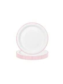 White Background With Pink Edges