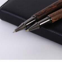 1 chiếc bút bi gỗ tự nhiên cao cấp, cán kim loại chắc chắn, viết trơn tru, thích hợp cho công việc, văn phòng, trường học và sử dụng hàng ngày, quà tặng văn phòng phẩm phong cách cổ điển. - Nhiều màu - Xem 4