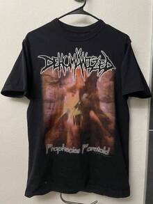 Unisex T-shirt Dehumanized Foretold Album T-shirt, storlek S-5XL, herr-t-shirts, herrkläder, herrset, herr-t-shirt, herrartiklar, vardagsklänningar för kvinnor, damset, eleganta blusar, dam-t-shirts, damklänning - Svart - Visa 6