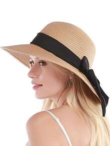 Women's Wide Brim Sun Hat, Adjustable Beach Hat, UPF 50+ Protection, Gift For Valentine's Day - A - View 7