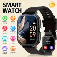 Smartwatch, 1.83-Inch Multifunctional Sports Smartwatch, Featuring Wireless Calling/Music, Message Notifications, Pedometer, Sedentary Reminders, And Multiple Watch Face Wallpapers. Suitable For Both Men And Women, Compatible With Android And IOS. Perfect As A New Year Gift. - Nhiều màu - Xem 1