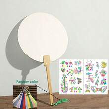 Abanico plegable luminoso de estilo chino DIY, un abanico de papel en blanco con pegatinas fluorescentes, que permite a todos crear abanicos únicos, adecuado para regalos de fiesta, juegos de rol, recuerdos de boda y diversos eventos, libera la creatividad artesanal, cumpleaños, accesorios - Multicolor - Ver 11