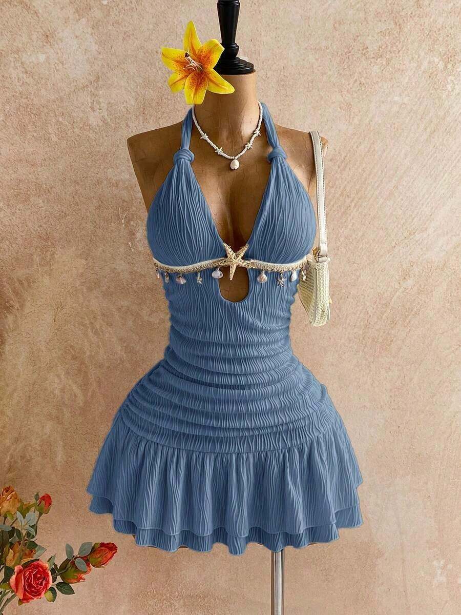 Women Midi Dresses - Blue Mist - View 1