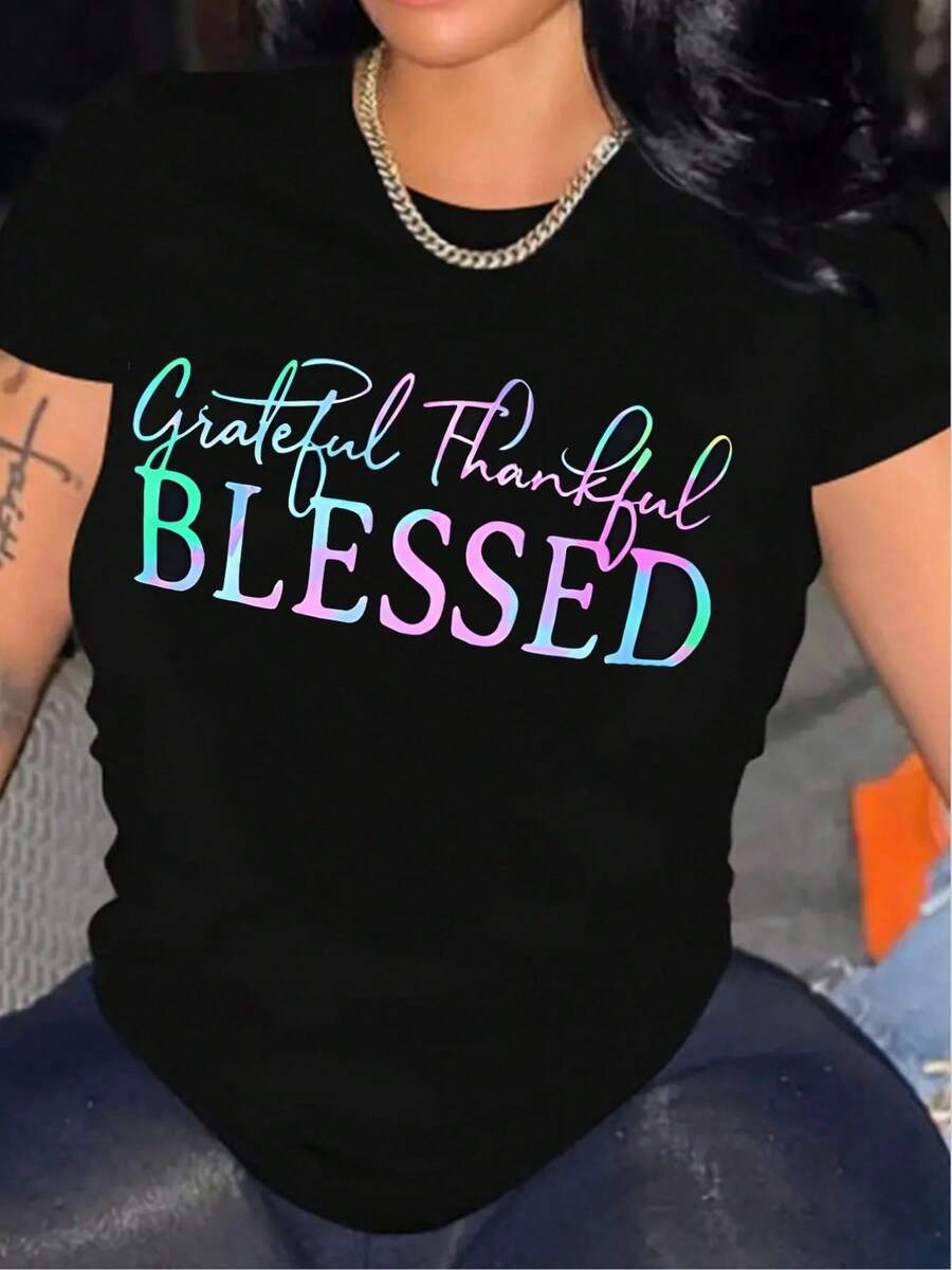 kful Graphic Tees Women Tops - Negro - Ver 1