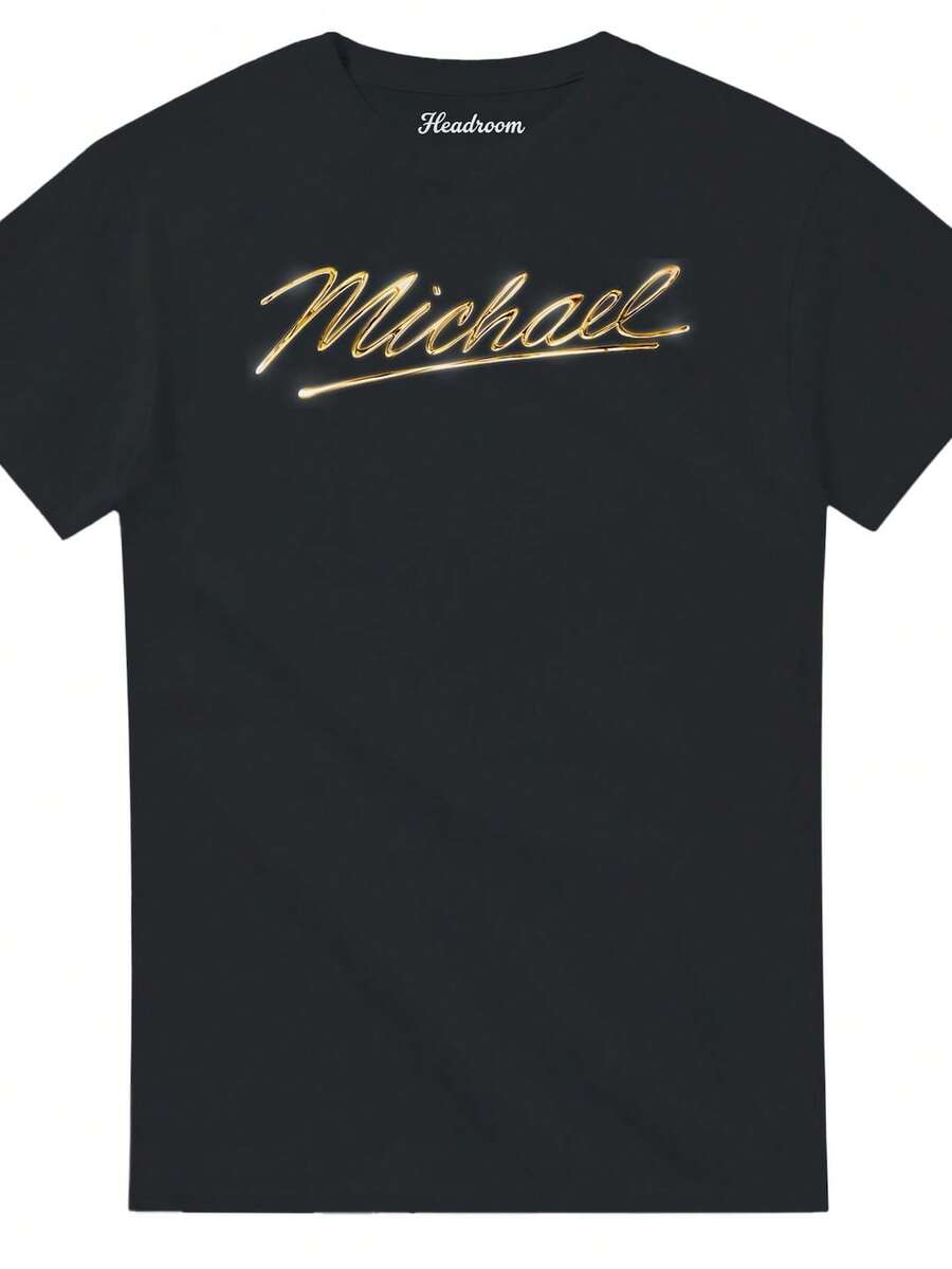 m1ichael jaC1KS1on con su firma dorA1DA, Rey del Pop, MsiC1A Vintage T1EE