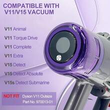 For V11 Vaccum Replacement Filter Adapted To V11 And V15 Cordless Vacuum Replacement Filters - Compatible With SV14 Animal And V15 Detection Models(Not Compatible With V12 And V10 Filters - Purple - 2pcs Filter + 1pc Brush - View 4