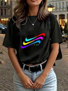 Women T-Shirts - Black - View 4