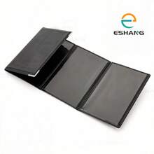 Ví đựng giấy tờ xe gấp 4 ngăn, có lớp lót PVC, thiết kế gập gọn nhẹ, thích hợp cho du lịch và cất giữ bằng lái xe, hộ chiếu. - màu đen - Xem 1