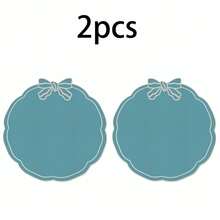 1/2/4pcs, Festive Bow Fabric Placemat, Suitable For Wedding Party Table Decoration Placemat, PVC Hot Stamping Placemat Simple Fashion Table Mat, Coffee Machine Mat, Non-Slip Heat Insulation Mat, Suitable For Wedding Parties, Festive Celebrations, Picnic Camping, Birthday Banquet Table Decoration Placemat - Multicolor - View 15