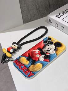 Disney Mickey Mouse Clubhouse Phone Case : 3D Fluffy Pattern Border Protector Phone Soft Phone Case With A Free Cute Mickey Bracelet Chain Lanyard, Mickey, Minnie, Goofy, Donald Duck, Daisy Duck, Pluto, For Apple 17 Promax 17 Pro 16 15 14 13 12 11 Pro Max XS Max X XR Soft Cover Summer Phone Case - 白色 - 查看 7