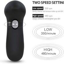 Facial Cleansing Brush Face Scrubber: Electric Face Spin Cleanser Brushes With 6 Brush Heads For Deep Cleansing, Gentle Exfoliating, Removing Blackhead, Massaging - 黑色 - 查看 6