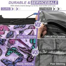 Wheelchair Ide Bag With Cup Holder Wheelchair Art Pouch Acceorie For Walker Rolla Electric Cooter Wheelchair Ideal Gift For Mother' Day And Father' Day -Purple - Purple Butterfly - View 5