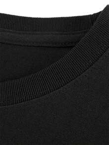 | Exquisite Design | Loose And Comfortable | Easy To Match | Mother's Day, Nurse's Day, 1 Piece, Pure Cotton Volleyball Player Print T-Shirt, Women's Short Sleeve Round Neck T-Shirt, Spring And Summer, Breathable Casual Sports Top, Holiday Gift. - 黑色 - 查看 3