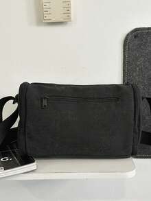1 chiếc túi đeo vai/đeo chéo đa năng tối giản, túi đeo chéo vải canvas cỡ lớn, kiểu dáng unisex, phù hợp cho người đi làm và sinh hoạt hàng ngày. - Nhiều màu - Xem 10