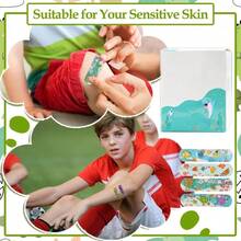 20/40/60/80/100pcs Transparent Ocean Life Pattern Band-Aids - Transparent Cartoon Care Stickers With Interesting Starfish, Octopus, Turtle And Coral Reef Patterns, Suitable For Protecting Wounds From Abrasions, Falls And Sports. Wound Protection Tape | Durable Adhesive | Cartoon Band-Aids | Soft Tape - View 5