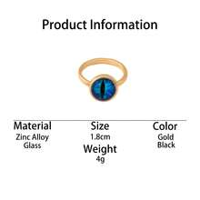 1pc Fashionable Unique Design Summer Beach Style Devil's Eye Ring For Women - Blue - View 5
