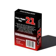 Jogo de cartas Date Night Fun 21: Inspirado no Blackjack, com dicas de conexão e desafios leves, perfeito para encontros românticos, fortalecer relacionamentos ou se divertir em casa nos fins de semana. - Multicolorido - Ver 2