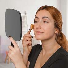 Hand Mirror With Ergonomic Handle - Portable Handheld Mirror For Makeup, Se- Haircut, Salon, Barber, And Dental Use - 20cm W X 28cm L (Black) - 11Lx7.9絞盤 - 查看 9
