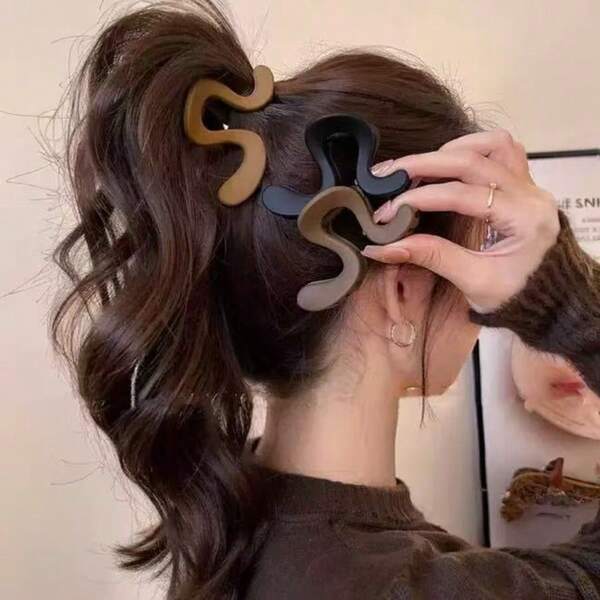 Dispositivo de fijación de coleta alta mate, nuevo accesorio de pinza de pelo elegante para mujeres, pinzas de pelo para vacaciones en la playa