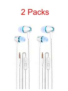 6pcs Wired In-Ear Headphones With Microphone, Compatible With Smartphones, IPads, MP3 And Most 3.5mm Interface Devices - Multicolor - View 14