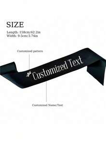 1pc Customized Text Ribbon, Personalized Slogan Ribbon, Custom Text Party Ribbon, Bride-To-Be Ribbon, Bachelorette Party Ribbon - Multicolor - View 9