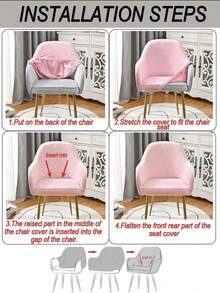 1pc High-Elasticity Corn Velvet Fabric Chair Covers High Back Arm Chair Cover Slipcovers For Restaurant, Living Room And Home Office Computer Hotel,Dustproof And Stain-Resistant, Dirt-Resistant And Wear-Resistant,Pet Scratch Prevention.Suitable For All Seasons. - Dark Grey - View 7