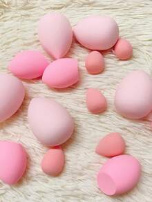 50pcs Mini Makeup Sponges - Multifunctional Wet And Dry Face Foundation Brush, With Water Drop Shape. This Simple And Easy-To-Use Makeup Tool Is Suitable For Application. This Egg-Shaped Makeup Tool Is Easy To Use And Convenient To Carry When Going Out. - Multicolor - View 3