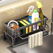 1 Set Multi-Functional PP Material Bowl & Sponge Holder, Compact Durable Easy To Clean, Designed For Faucet Mounting, Ideal For Kitchen And Bathroom Organization And Storage - Multicolor - View 13