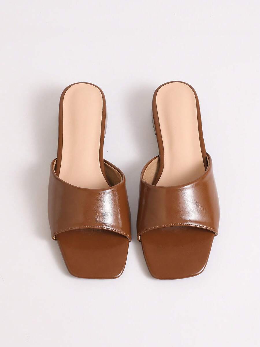 Giày sandal nữ mũi vuông, gót dày, hở mũi, quai cài, kiểu dáng tối giản thời trang, đa năng, thanh lịch, thích hợp cho kỳ nghỉ.