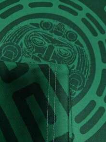 Camiseta de fútbol masculino mexicano grande y camiseta gráfica de cuello redondo juvenil mexicano con estampados de criaturas míticas y de moda. fwefa - Negro - Ver 5