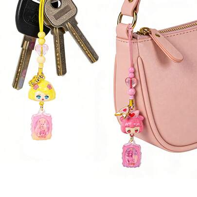 Cute Princess Water Piano Chime Pendant, Blessing Bell DIY Accessory, Outdoor Backpack Hanging Decor, Sports Style