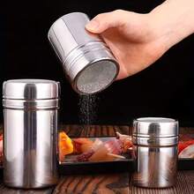 1pc Stainless Steel Powder Dispenser, Stainless Steel Powder Dispenser For Sugar Powder, Fine Mesh Design For Precise Spraying Of Cocoa Powder, Cinnamon Powder And Coffee Powder - Easy To Clean Structure Suitable For Home Baking, Restaurants And Cafes, Durable Metal Kitchen Tool, Essential For Cafes, Easy To Clean Material, Suitable For Pastry And Bakery Use, Colors And Styles Randomly Available - Multicolor - View 10