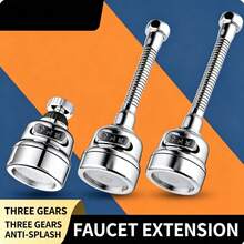 360 Degree Swivel Kitchen Faucet Extender, Splash Proof Aerator, Booster Filter Shower Head Extension For Bathroom Sink - Multicolor - View 3