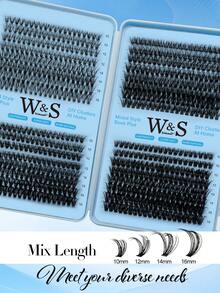 Waloshow 640pcs D-Curl DIY False Eyelashes Set, 10D-80D Lash Clusters, 8-16mm Individual Lashes, Ultra Soft Reusable False Lashes, Thick & Natural, Suitable For Daily Wear, Dates, Parties And Holidays - D - View 7