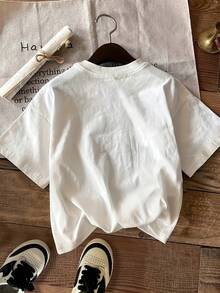 Women's Casual Short-Sleeved Round Neck Floral Print T-Shirt For Spring And Summer. - White - View 2