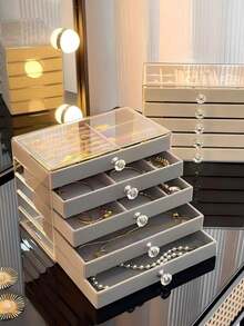 5-Layer Jewelry Storage Box With Drawers, Large Capacity For Necklaces, Earrings, Rings And Accessories, Jewelry Gift Box - 5-layer Jewelry Box - View 5