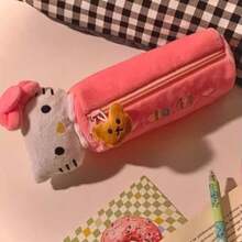 1pc Large Capacity Multi-Function Pencil Case Makeup Bag - Portable Travel Storage, Suitable For Stationery And Student Supplies, Cute Character Pattern, Unisex - Multicolor - View 7