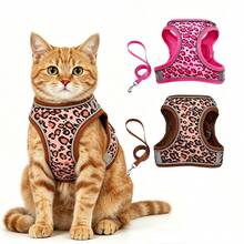 Bộ dây đeo và dây dắt chó Step In - Áo vest lưới có đệm, phản quang, chống kéo giật, họa tiết hoa, phù hợp cho mọi thời tiết, dành cho mèo, chó con, chó cỡ cực nhỏ, nhỏ, vừa và lớn. - Màu Hồng Tươi - Xem 2