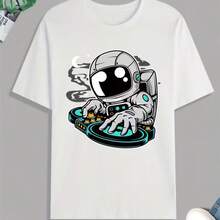 Camiseta impresa para hombres y mujeres - Blanco - Ver 1