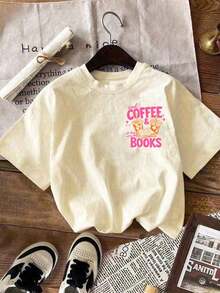 Iced Coffee And Sun T-Shirt, Iced Coffee T-Shirt, Gifts For Coffee Lovers, Summer T-Shirt, Summer Vibes T-Shirt, Coffee T-Shirt - 杏色 7 - 查看 3