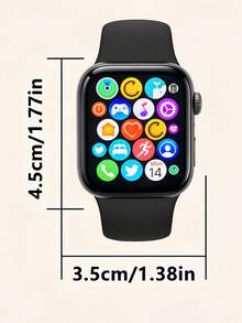 Unisex Smart Watch, 1.85" Full Touch Screen, Multiple Sports Modes, Durable For Outdoor Use, Featuring Notifications, Weather Display, Camera Control, 240p Screen Resolution, 200mAh Battery, IPS Screen, Lithium-Polymer Battery, USB Charging, Multi-Language Support - Black - View 3