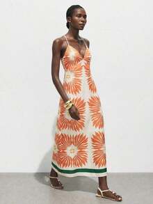 Vestido de tirantes finos con estampado floral elegante para mujer, diseño casual y moderno para vacaciones, vestido de vacaciones elegante para mujer, vestido maxi para mujer, atuendo para crucero, vestido de verano, vestidos de resort para mujer, atuendos de vacaciones estilo bohemio, ropa de playa para mujer, estilo de concierto de música country, ropa estilo western, moda casual nómada, boho, versátil para todas las estaciones, moda urbana moderna, ropa casual de negocios para mujer, atuendo de oficina, estilo discreto de "Old Money", elegante y sofisticado, ropa de alta calidad para ir al trabajo, vestidos de verano para mujer. - Multicolor - Ver 12